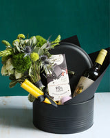Flor, vino y chocolate